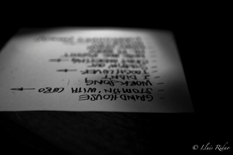 The Set List
Fotografia realizada durante el año 2014
