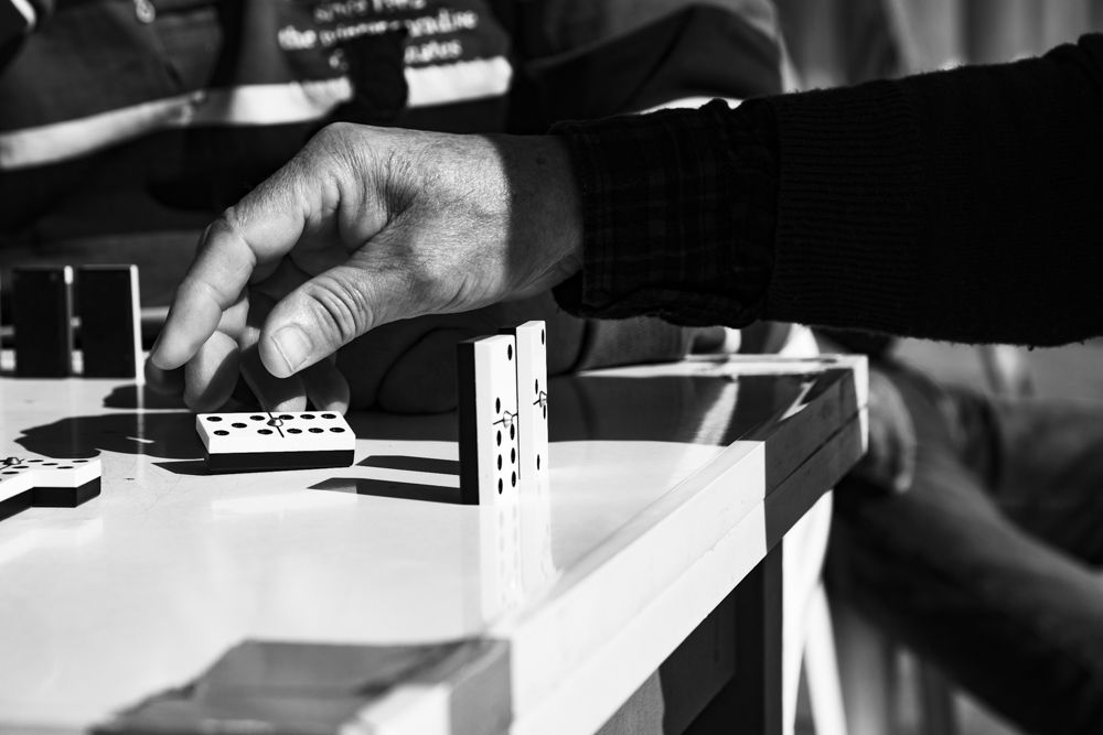 Jugando en el Domino