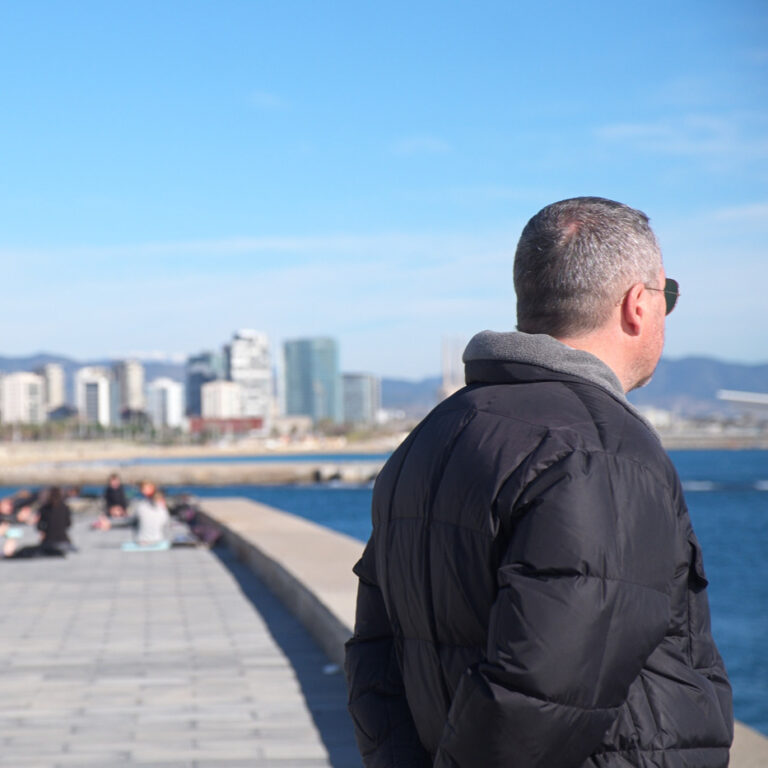 Mirando la playa