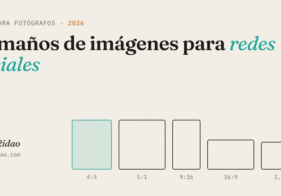 Tamaños de imágenes para redes sociales 2026: guía para fotógrafos de Lluís Ridao